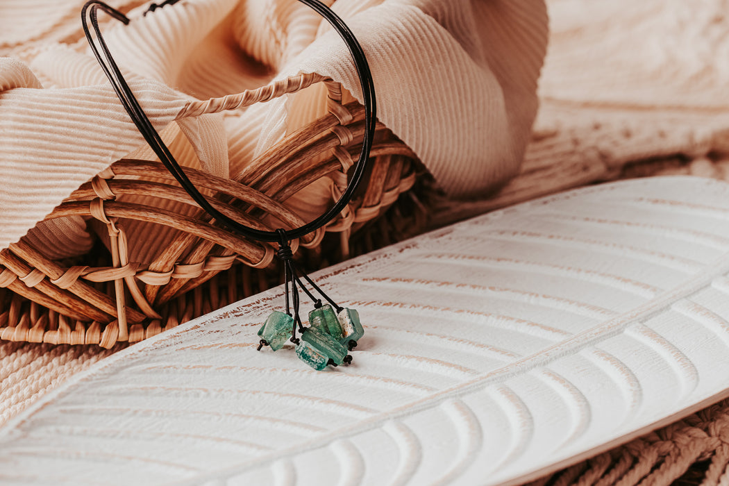 Roman Glass Tassel Necklace