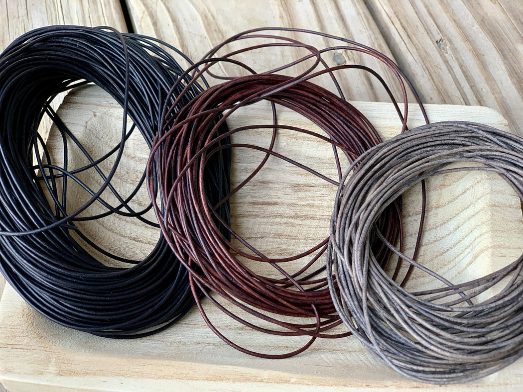 Double Strand Freshwater Pearl Leather Necklace