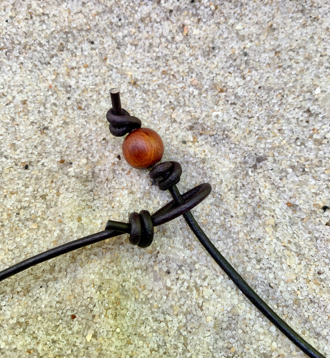 Mens Leather Surfer Necklace | Leather Anniversary Gift for Men