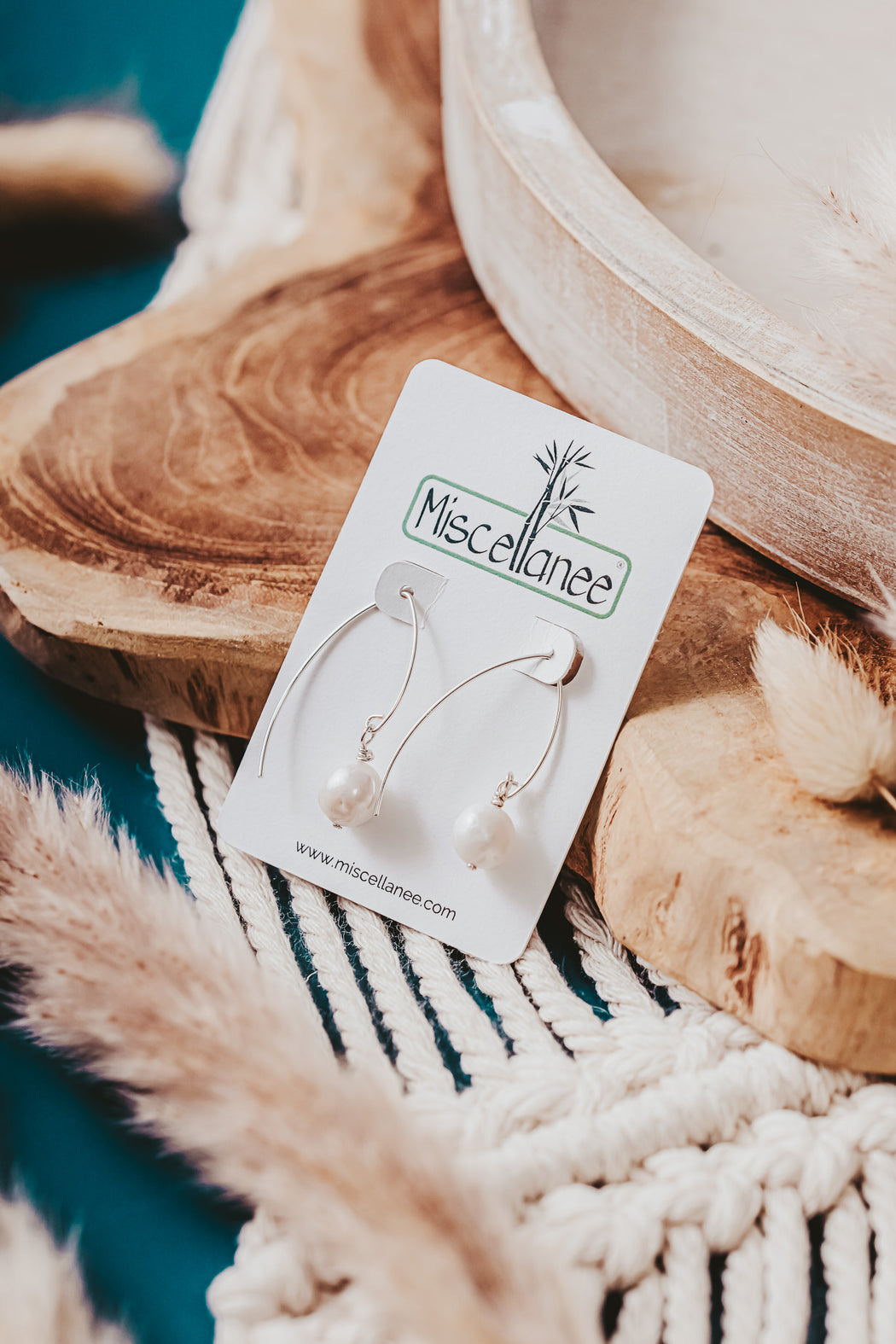 Freshwater Pearl Sterling Silver Marquise Hook Earrings | Beach Earrings