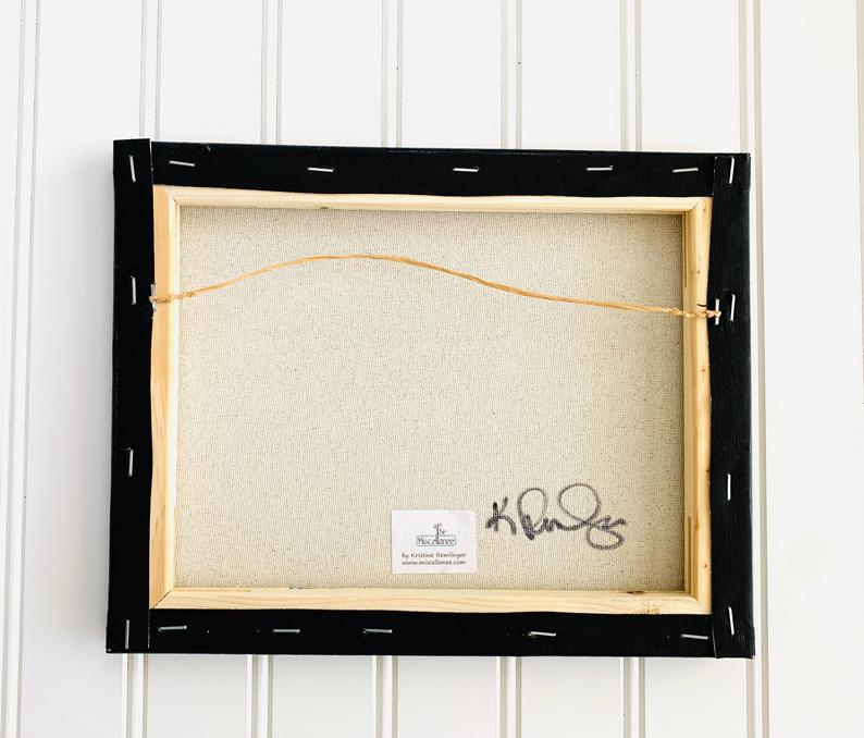 image of back of canvas