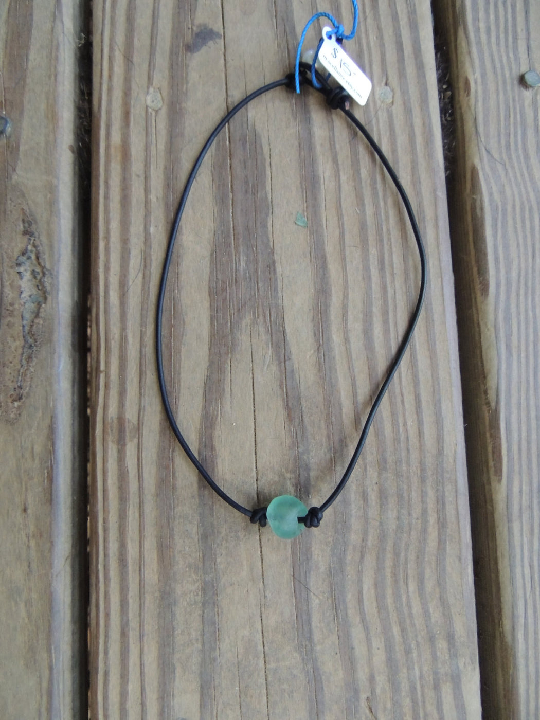 Beach Necklace | Leather and African Glass Necklace | Beach Lover Gift