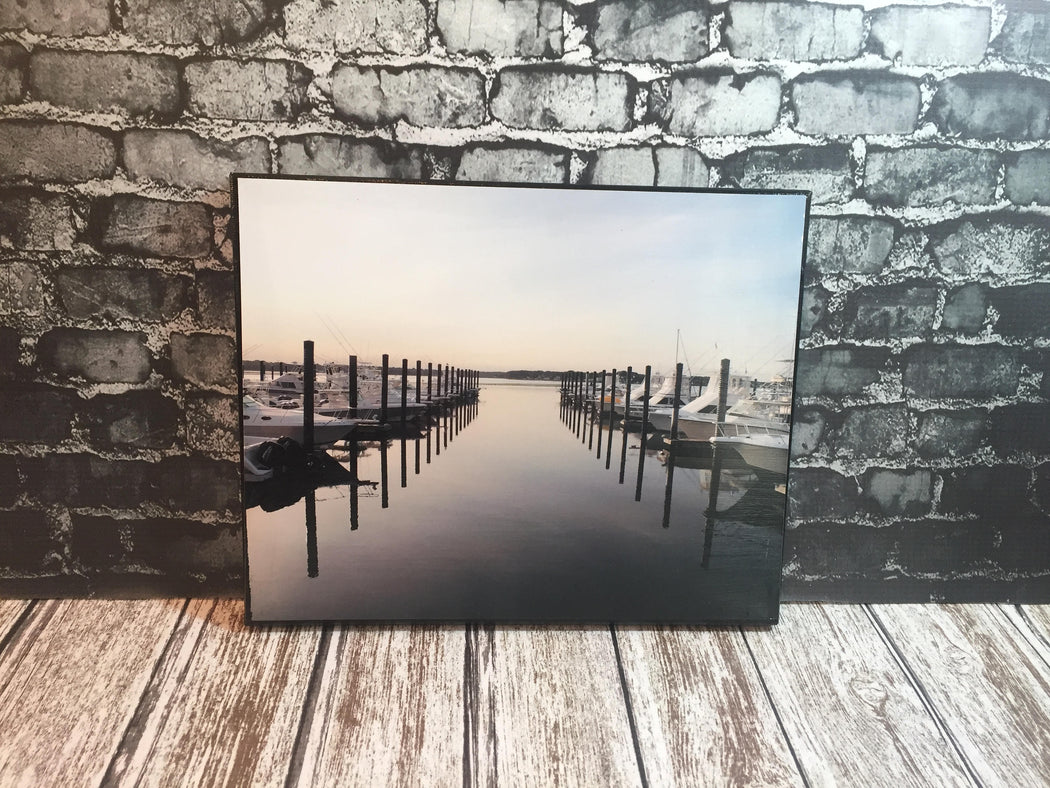 Boat Marina in NJ Canvas Photo | Beach House Decor
