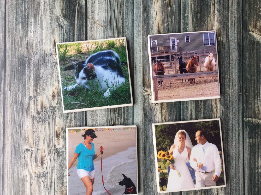Custom Photo Drink Coasters | Personalized Birthday Gift