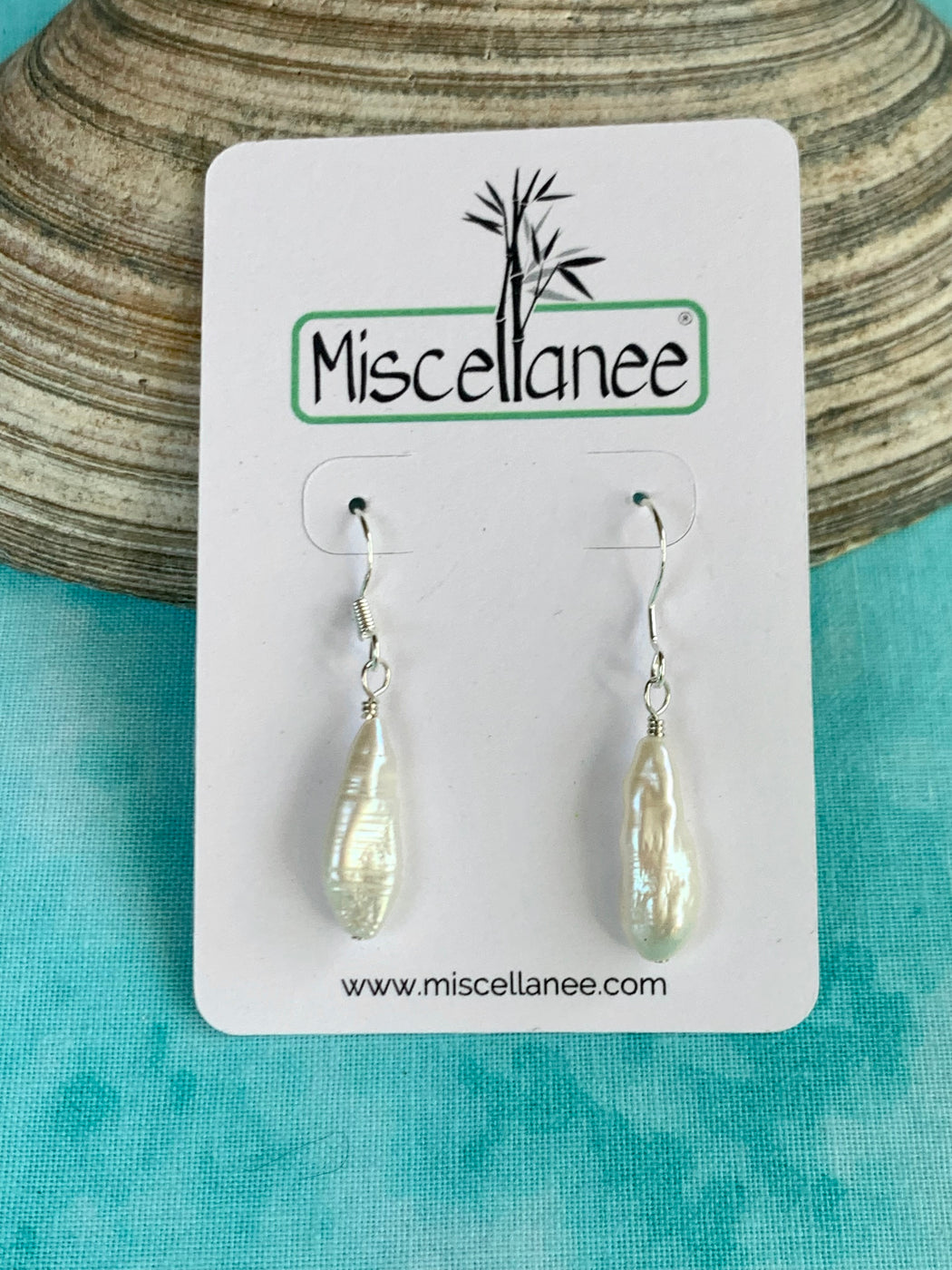 Biwa Pearl Earrings