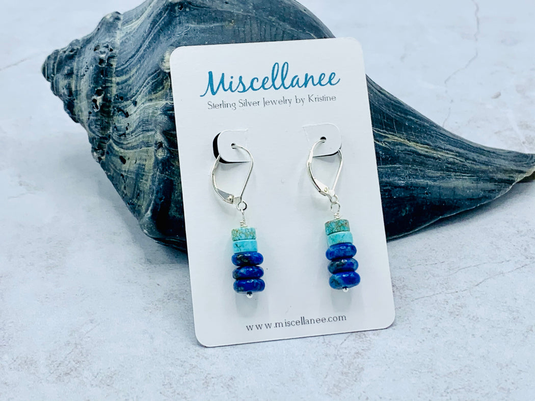 blue dangle earrings
