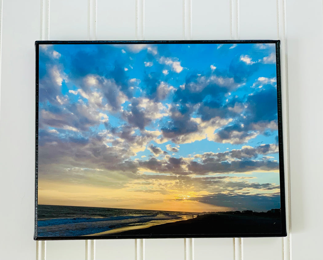Beach Sunset Photo | Coastal Wall Decor | Bedroom Wall Art