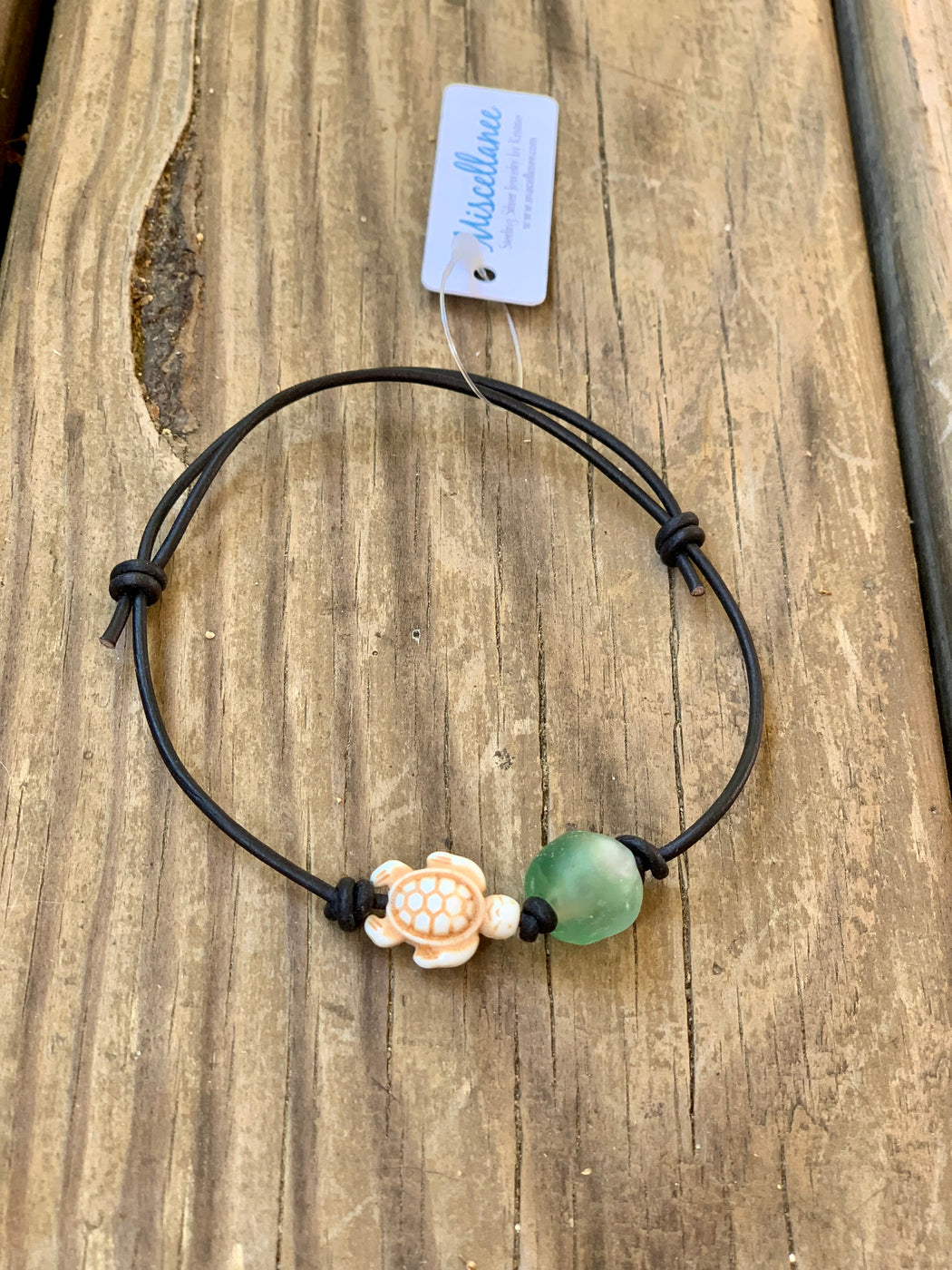 Adjustable Leather Anklet | Turtle Anklet | Summer Ankle Bracelet