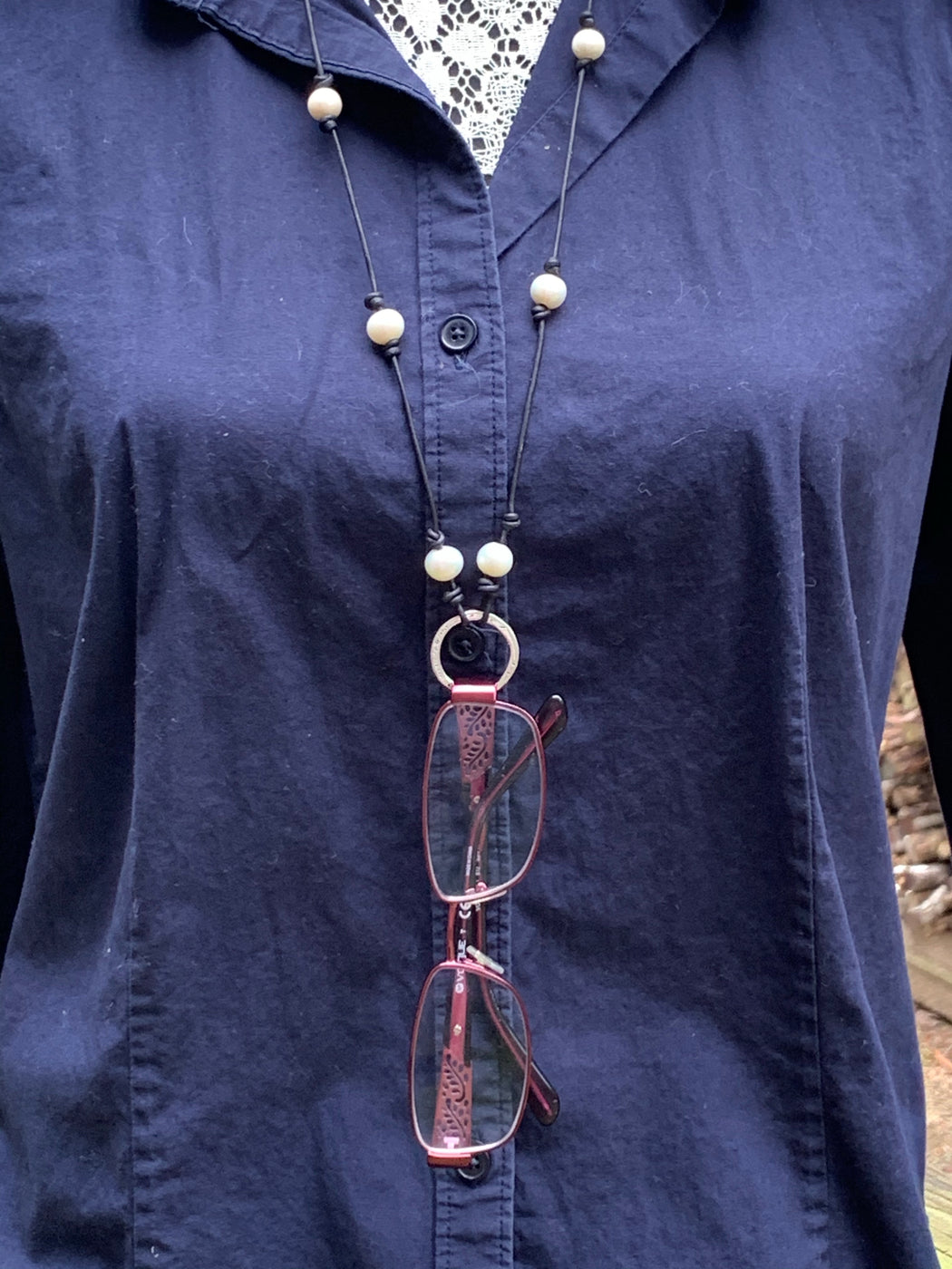 Ring Eyeglass Holder | Sunglasses Chain | Leather Glasses Lanyard