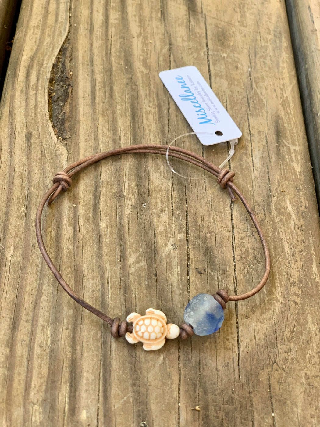 Adjustable Leather Anklet | Turtle Anklet | Summer Ankle Bracelet