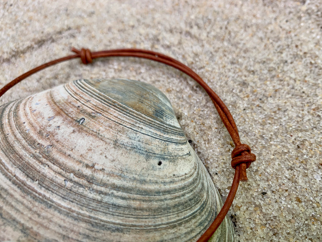Leather Anklet | Green Aventurine Boho Ankle Bracelet | Beach Anklet