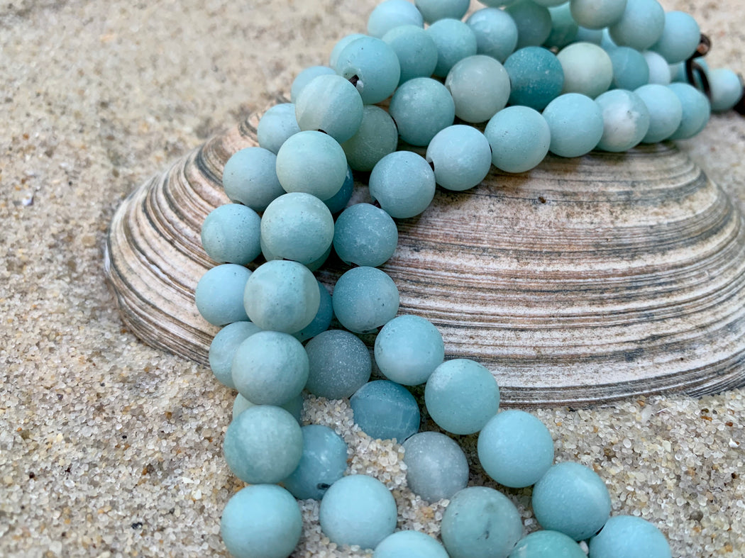 Womens Leather Anklet | Amazonite Anklet | Beach Anklet