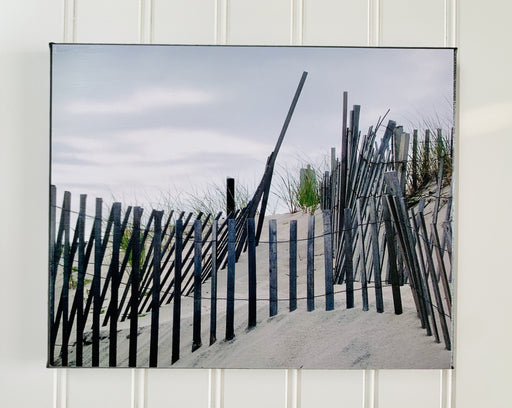beach fence canvas photo