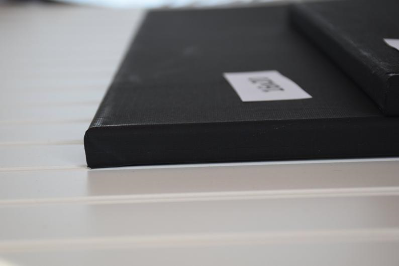 image of side view of canvas