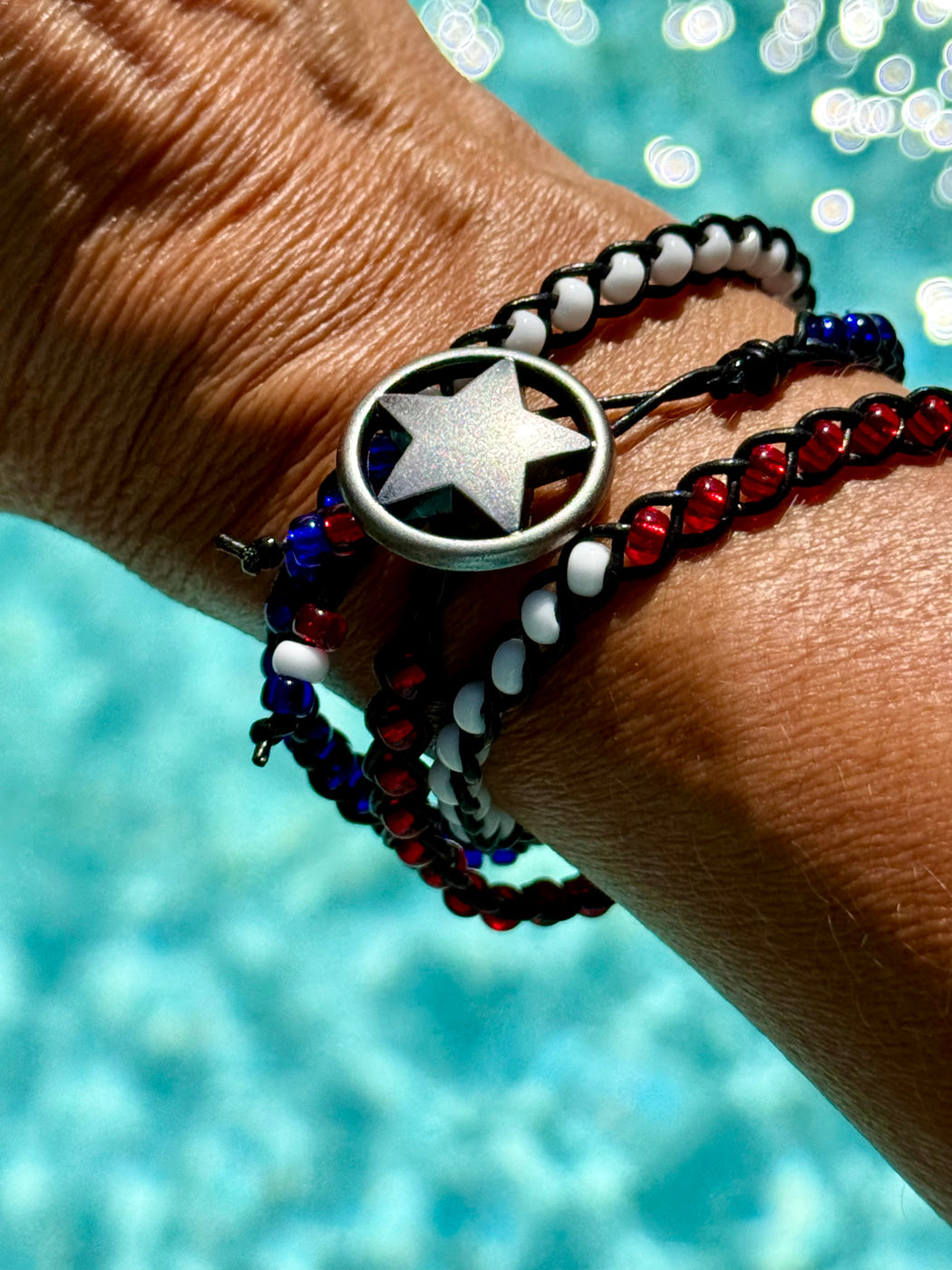 Americana Triple Wrap Bracelet / 4th of July Jewelry