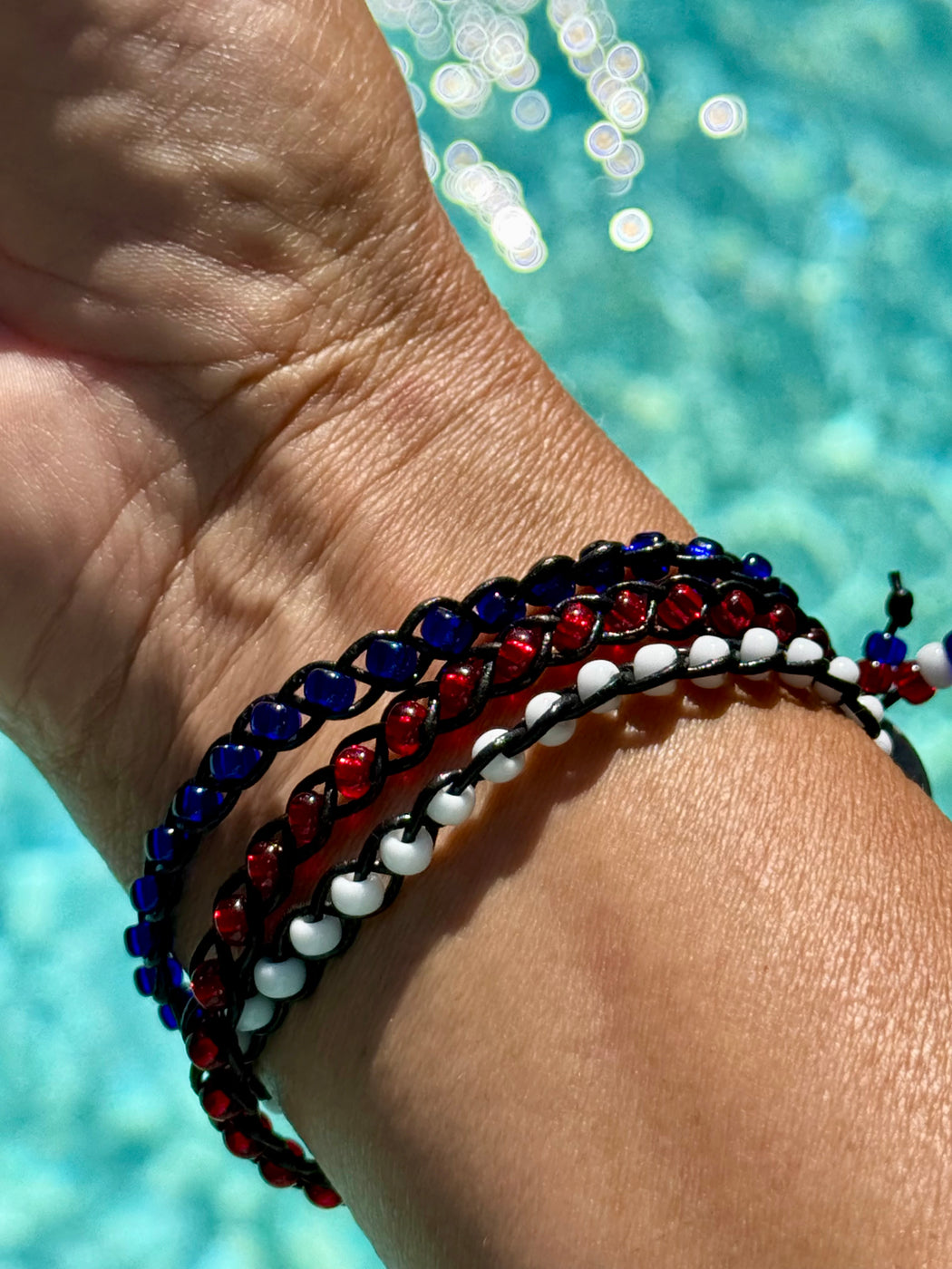 Americana Triple Wrap Bracelet / 4th of July Jewelry