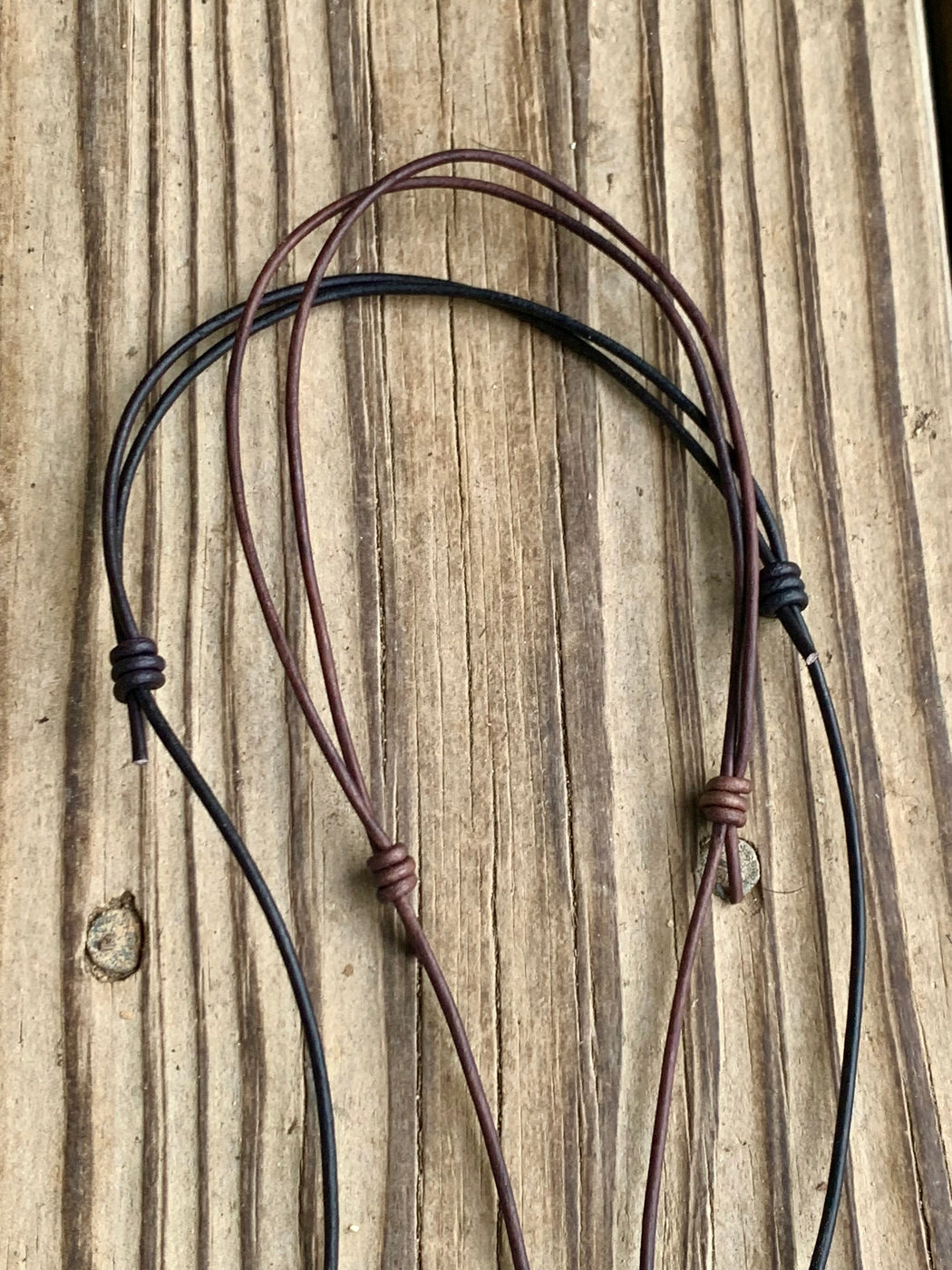 Jade Pendant Adjustable Leather Necklace
