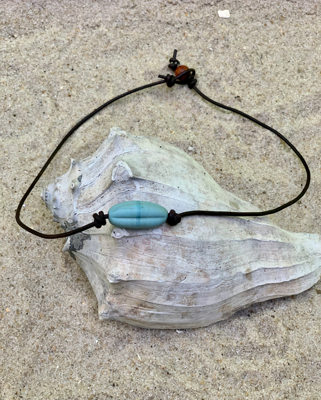 Mens Leather Surfer Necklace | Leather Anniversary Gift for Men