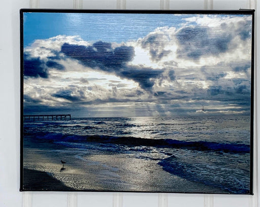 beach sunrise canvas photo