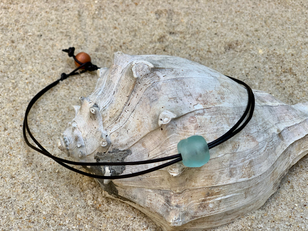 Womens Beach Necklace | Boho Leather Necklace | For the Beach Lover