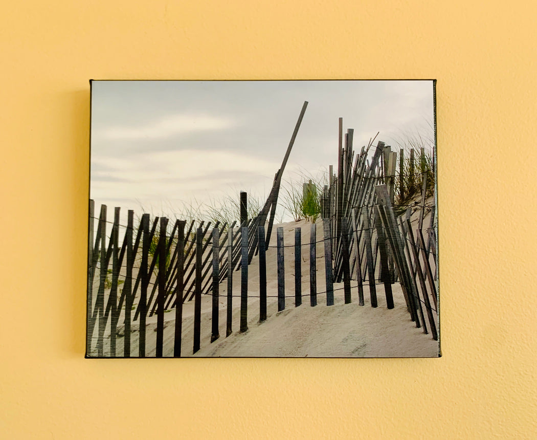 Beach Fence Canvas Photo | Beach House Decor | Beach Lover Gift